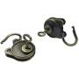 Hyamass 3pcs Vintage Antique Style Mini Archaize Padlocks Key Lock with Keys (Brass)