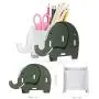 COOLBROS Elephant Pencil Holder With Phone Holder Desk Organizer Desktop Pen Pencil Mobile Phone Bracket Stand Storage Pot Holder Container Stationery Box Organizer (African elephant)