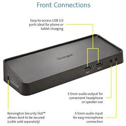 Kensington SD3600 Universal USB 3.0 Docking Station (K33991WW), Black