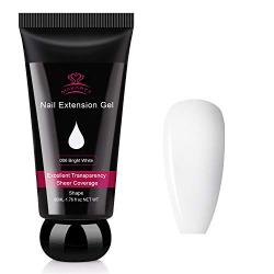 Makartt Nail Extension Gel White Builder Gel Nail Gel Trendy Nail Art Design Nail Extension Gel Salon Nail Easy DIY at Home 50ML P-21
