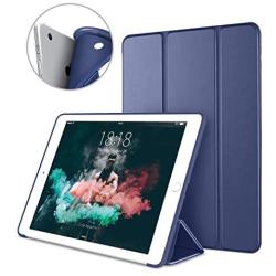 DTTO iPad Air 1st Edition Case, (NOT for iPad Air 2 and Air 3) Ultra Slim Lightweight Smart Trifold Stand with Flexible Soft TPU Back Cover [Auto Sleep/Wake], Navy Blue