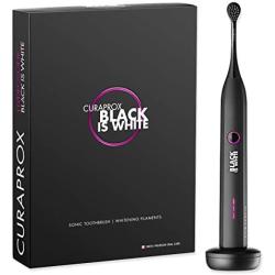 Curaprox Black is White Black Electric Toothbrush with 2 Carbon-Coated Toothbrush Heads