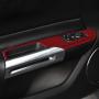 BLAKAYA Compatible with Sticker Carbon Fiber Window Switch Control Panel Trim Cover Accessories for Ford Mustang 2015 2016 2017 2018 2019 2020 (4PCS Red)