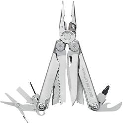 LEATHERMAN, Wave Plus Multitool with Premium Replaceable Wire Cutters, Spring-Action Scissors and Nylon Sheath, Built in the USA, Stainless Steel