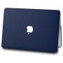 KECC Laptop Case Compatible with Old MacBook Pro 13'' (CD Drive) w/Keyboard Cover + Sleeve + Screen Protector (4 in 1 Bundle) Italian Leather Case A1278 (Dark Blue Leather)