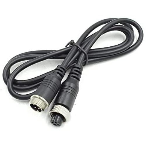 Hxchen 1M/3FT Car 4-Pin Aviation Video Extension Cable for CCTV Rearview Camera Truck Trailer Camper Bus Motorhome Vehicle Backup Monitor Waterproof Shockproof System