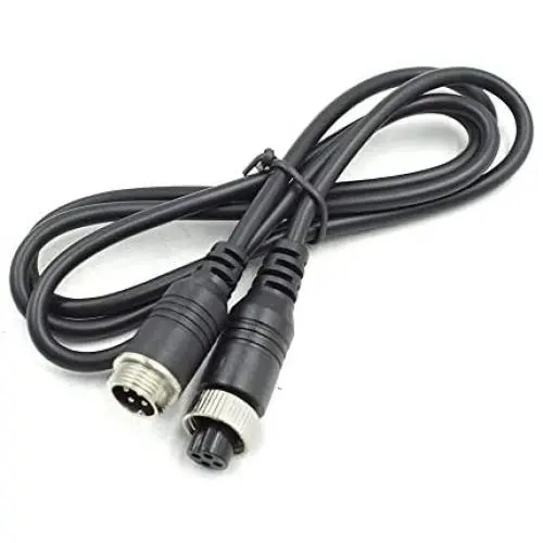 Hxchen 1M/3FT Car 4-Pin Aviation Video Extension Cable for CCTV Rearview Camera Truck Trailer Camper Bus Motorhome Vehicle Backup Monitor Waterproof Shockproof System