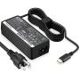 USB-C Laptop Charger 65W 45W for Lenovo Chromebook 100e 300e 500e C330 S330 ThinkPad T480 T480s T580 T580s E480 E580 Yoga A485 T490S T590 C930 C940 13 IdeaPad 730s AC Adapter Power Supply