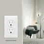 Enerlites 8821-W Duplex Receptacle Outlet Wall Plate, Standard Size 1-Gang, Polycarbonate Thermoplastic, White Enerlites 8821-W Duplex Receptacle Outlet Wall Plate, Standard Size 1-Gang, Polycarbonate Thermoplastic, White