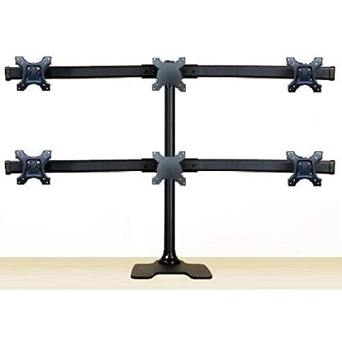EasyMountLCD EZM Deluxe Hex Monitor Mount Stand Free Standing with Grommet Mount Option Supports up to 6 28'' (002-0023)