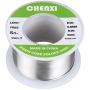 Lead - Free, Rosin Core Solder Wire, Sn99.3Cu0.7, Diameter 0.031inches 0.8mm, Net Weight 1.8oz 50g, For Electrical Soldering