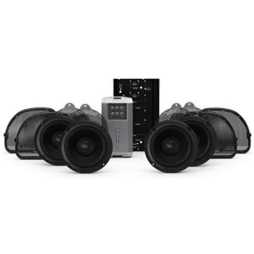 Rockford Fosgate HD14U-STAGE2 Four Speakers & Amplifier Kit for 2014+ Harley-Davidson Road Glide Ultra & Street Glide Ultra