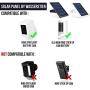 Wasserstein Solar Panel Compatible with Ring Spotlight Cam Battery & All-New Ring Stick Up Cam Battery - Power Your Ring Surveillance Camera continuously with 2W 5V Charging (2 Pack, Black)