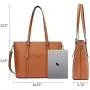 BROMEN Women Briefcase 15.6 inch Laptop Tote Bag Vintage Leather Handbags Shoulder Work Purses BROMEN Women Briefcase 15.6 inch Laptop Tote Bag Vintage Leather Handbags Shoulder Work Purses