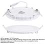 DELight 12W 6'' LED Recessed Lighting 10 Pack Panel Ceiling Light Ultra-thin Cool White 100W Equivalent Downlight