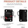 Erayco 100 Amp Circuit Breaker with Manual Reset for Car Marine Trolling Motors Boat ATV Manual Power Protect for Audio System Fuse, 12V-48VDC, Waterproof (100A)