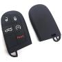 KOSMIQ Silicone 5 Buttons Smart Key Fob Remote Cover Case Keyless Entry Protector Bag for Jeep Grand Cherokee Dodge Challenger Charger Dart Durango Journey Chrysler 300