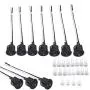 10 Piece Set Black DC 1-250V 6A SPST Diameter 2.2cm Thumb on/Off Mini Boat Wired Switch Remote Control car Automatic Ship 2-Wire Switch Thumb Plate Button Boat Switch Table lamp Small Switch