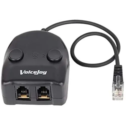 4P4C Headset Training Adapter Training Switch Adapter for RJ9 RJ10 Headsets with 2 Mute Buttons and 2 Volume Controls