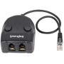 4P4C Headset Training Adapter Training Switch Adapter for RJ9 RJ10 Headsets with 2 Mute Buttons and 2 Volume Controls