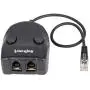 4P4C Headset Training Adapter Training Switch Adapter for RJ9 RJ10 Headsets with 2 Mute Buttons and 2 Volume Controls