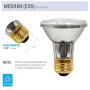 (Pack Of 12) 39PAR20/FL 120V - 39 Watt High Output (50W Replacement) PAR20 Flood - 120 Volt Halogen Light Bulbs