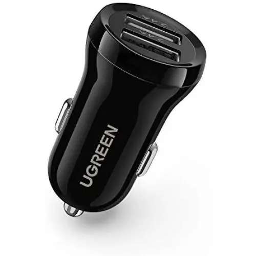 UGREEN Car Charger Dual USB Car Charger with 24W 4.8A Car Charging Adapter Compatible for iPhone 12 SE 11 Pro Max XS XR X 8 iPad Pro Air Mini Samsung S10 S9 Note 20 Ultra LG OnePlus Pixel and More