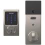 Schlage BE469ZP CEN 619 Connect Smart Deadbolt With Alarm Inbuilt Century Trim In Satin Nickel