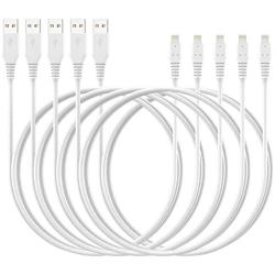 iPhone Charger Cable 3FT 5Pack,Lightning Cable 3 Foot Cord Sync USB Fast Charging Cord Compatible with iPhone 11/11 Pro/Pro Max/SE/X/XS Max/XR/8/8 Plus/7/7 Plus/iPad/iPod (White)