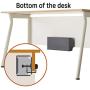 TAP-UP Cable Box, Desk Mounted Cable Management Box, Cord Organizer - Easy to Install Without Drilling Any Holes to Your Desk (Gray)