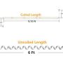 Telephone Phone Handset Cable Cord,Uvital Coiled Length 1 Foot Landline Phone Handset Cable Cord RJ9/RJ10/RJ22 4P4C(White,2 PCS)