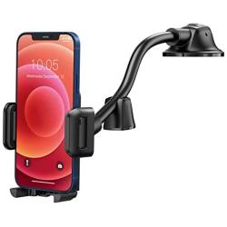 Mpow Car Phone Mount, Dashboard Windshield Car Phone Holder with Long Arm, Strong Sticky Gel Suction Cup, Anti-Shake Stabilizer Compatible iPhone 12 11 pro/11 pro max/XS/XR/X/8/7,Galaxy, Moto and More