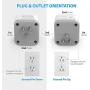 Multi Plug Outlet Extender Box, ETL Listed, TROND Electrical Outlet Splitter Expander with 2 USB Ports, 3 Prong Wall Tap Adapter, Cube Plug Extender for Bathroom Kitchen Bedroom Cruise