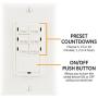 GE Push-Button Countdown Timer Switch, 5-15-30 Minute/1-2-4 Hour, ON/Off, No Neutral Wire Needed, Ideal for Lights, Exhaust Fans, Heaters, Wall Plate Included, 15318