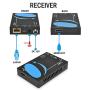 4K 1x8 HDMI Extender Splitter by OREI Multiple Over Single Cable CAT6/7 4K@60Hz 4:4:4 HDCP 2.2 with IR Remote EDID Management - Up to 115 Ft - Loop Out - Low Latency - Full Support