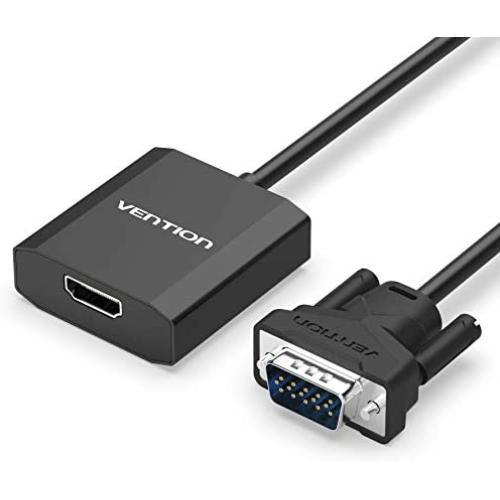 VGA to HDMI, (PC VGA Source Output to TV/Monitor with HDMI Connector) VENTION 1080P VGA to HDMI Adapter Cable for Computer, Desktop, Laptop, PC, Monitor, HDTV
