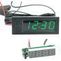 Car Temperature Clock - Car Clock 12V 3 in 1 Thermometers Voltmeter Gauge Electronic Clock LED Digital Display LCD Screen