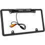 Vanku Backup Camera License Plate Frame IP67 Waterproof with Night Vision, Rear View Camera Reversing Parking Assist with 170° Viewing Angle and 8 IR LED