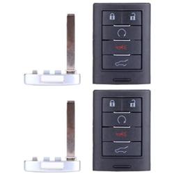 ECCPP Replacement fit for Uncut 315MHz Keyless Entry Remote Key Fob Cadillac SRX/ATS/ELR/XTS NBG009768T (Pack of 2)