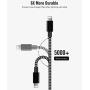 CredDeal MFi Certified iPhone Charger, Lightning Cable Pack of 5- [3/3/6/6/10FT] Nylon Braided Fast Charging Data Sync USB Cord Wire Compatible iPhone 12/11/Pro/Xs Max/X/8/7/Plus/6S/6/SE/5S