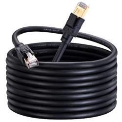 Cat8 Ethernet Cable 1ft, Aifxt Heavy Duty High Speed 26AWG Cat8 LAN Network Cable 40Gbps 2000Mhz with Gold Plated RJ45 Connector, Weatherproof SSTP UV Resistant for Router, Modem, Xbox