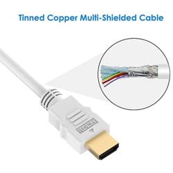 Rankie HDMI to DVI Cable, CL3 Rated High Speed Bi-Directional, 6 Feet, White