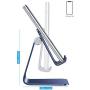 OMOTON C3 Cell Phone Stand for Desk, Larger and Exceptionally Stable, Adjustable Phone Cradle Holder with Bigger Body & Longer Arm, Compatible with iPhone, Tablets (7-10'') and More, Navy Blue
