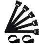 40 Pcs Black Reusable Fastening Cable Ties with Hook and Loop, Multi-Purpose Cable Straps Wire Ties Cable Management, Adjustable Fastening Cord Ties for Computer/TV/Electronics