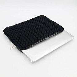 RAINYEAR 11 Inch Laptop Sleeve Diamond Foam Shock Resistant Neoprene Case Fluffy Lining Cover Carrying Bag Compatible with 11.6 MacBook Air Surface for 11'' Chromebook Computer Tablet Notebook(Black)
