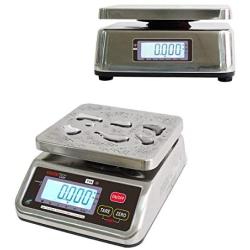 VisionTechShop TVS Portion control Stainless steel Washdown Scale, Lb/Oz/Kg/g Switchable, Low Profile Design, 12lb Capacity, 0.002lb Readability, Dual Display, NTEP Legal for Trade