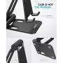 Nulaxy A4 Cell Phone Stand, Fully Foldable, Adjustable Desktop Phone Holder Cradle Dock Compatible with Phone 11 Pro Xs Xs Max Xr X 8, iPad Mini, Nintendo Switch, Tablets (7-10''), All Phones