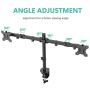 Dual LCD Monitor Aludest Fully Adjustable Desk Mount Stand Fits 2 Screens up to 27 inch, 17 lbs. Weight Capacity per Arm