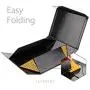 PACKHOME Gift Box 14x9.5x4.5 Inches, Large Gift Box with Lid, Groomsman Box, Sturdy Storage Box, Collapsible Gift Box with Magnetic Closure (Glossy Black with Embossing)