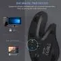 Bluetooth Ergonomic Mouse, Jelly Comb Advanced Vertical Wireless Bluetooth Mouse 2.4GHz Optical Vertical Mice, Easy Switch Between 2 Devices with Bluetooth and USB Connection MV045-Black